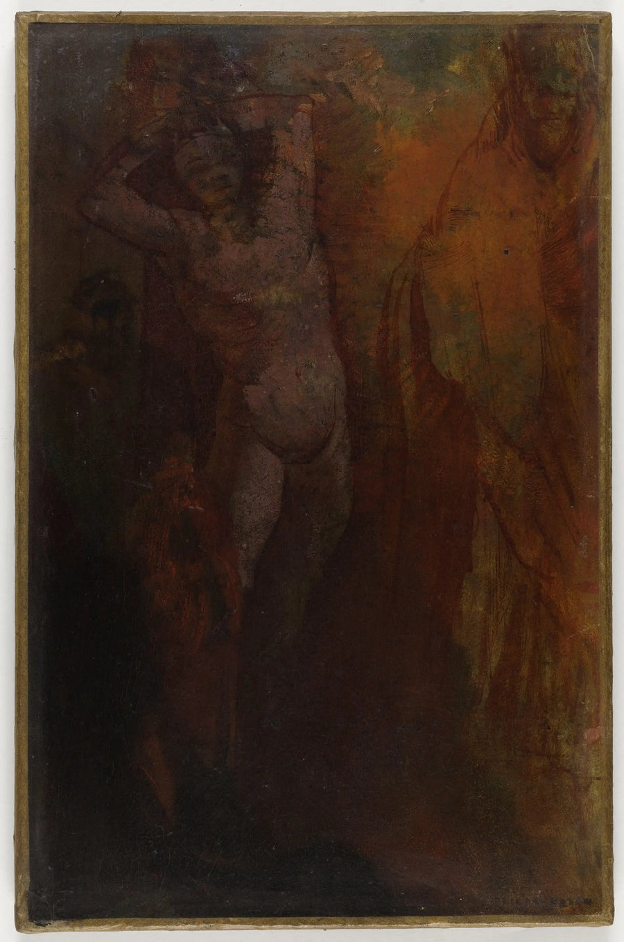 Composición con tres personajes (Flagelación ?) - Odilon Redon