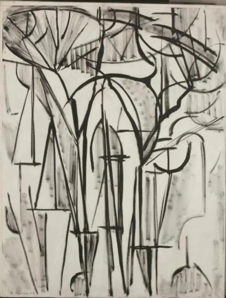 Composición árboles 1 (inacabado) - Piet Mondrian