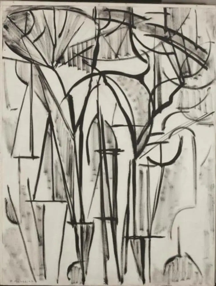 Composición árboles 1 (inacabado) - Piet Mondrian