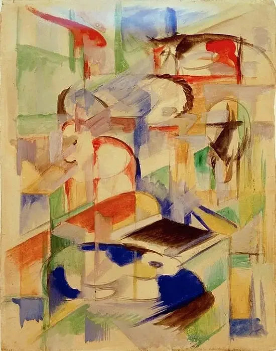 Composición con animales - Franz Marc