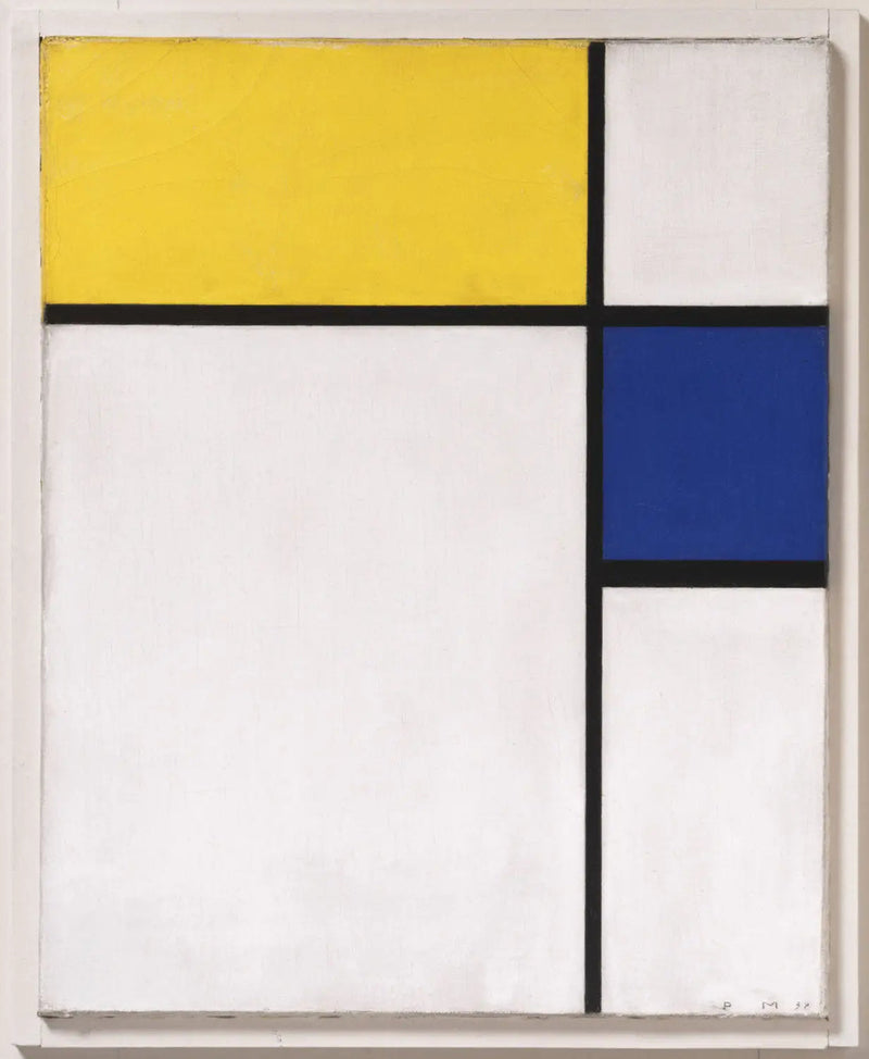 Composición con azul y amarillo - Piet Mondrian