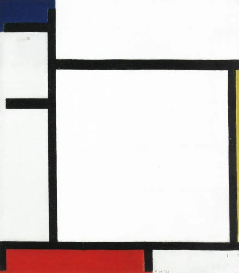 Composición con azul, amarillo, rojo y gris - Piet Mondrian