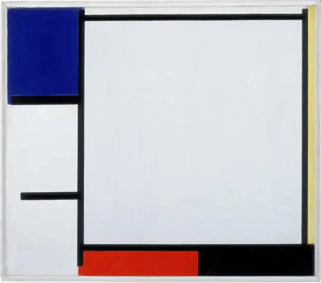 Composición con azul, amarillo, rojo, negro y gris - Piet Mondrian