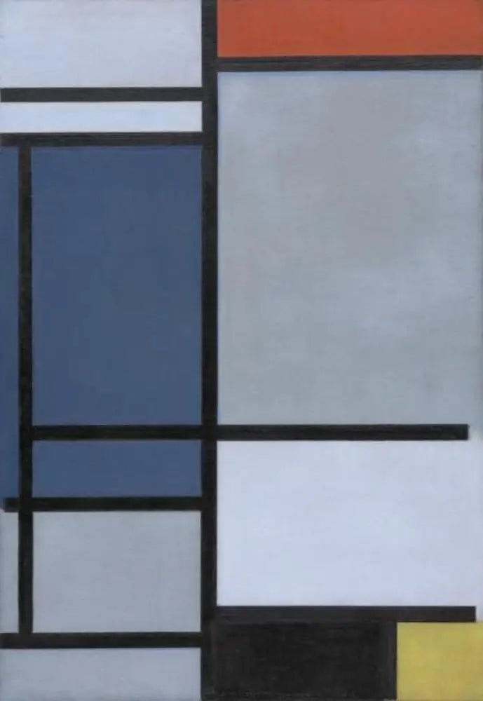 Composición con rojo, azul, negro, amarillo y gris - Piet Mondrian