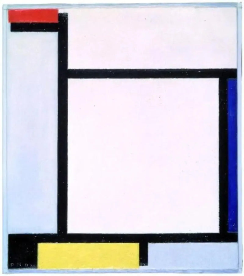 Composición con rojo, azul, negro, amarillo y gris - Piet Mondrian