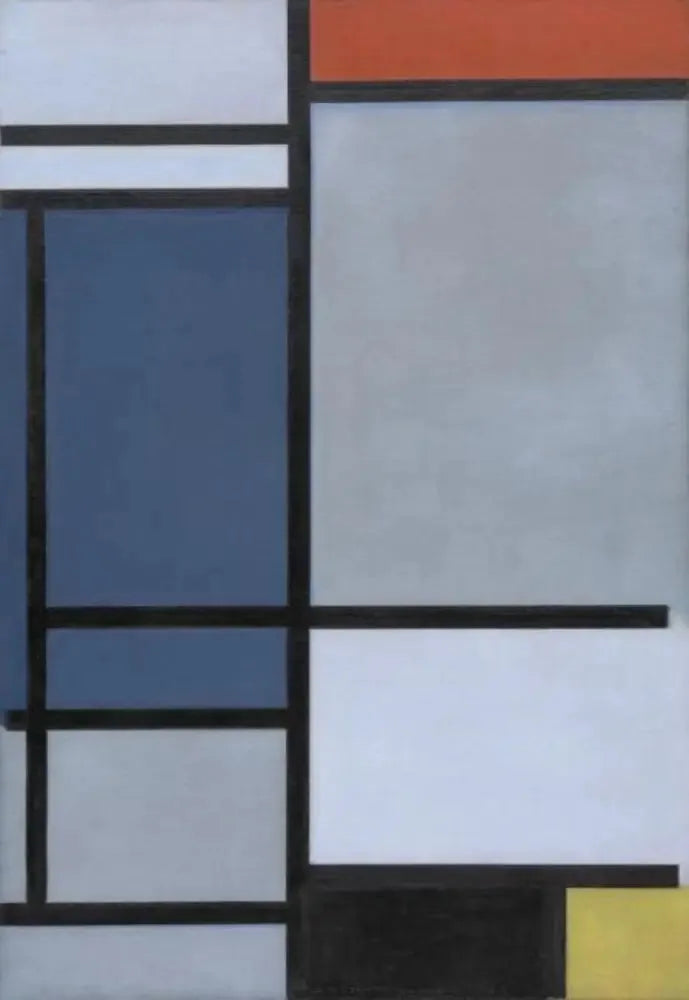 Composición con rojo, azul, negro, amarillo y gris - Piet Mondrian