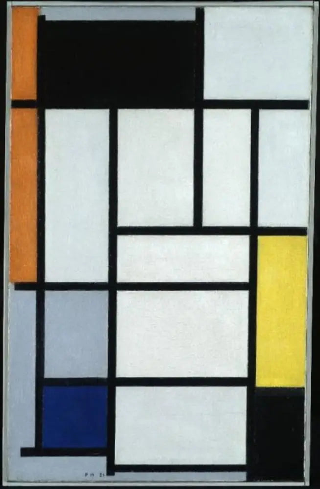 Composición con rojo, negro, amarillo, azul y gris - Piet Mondrian