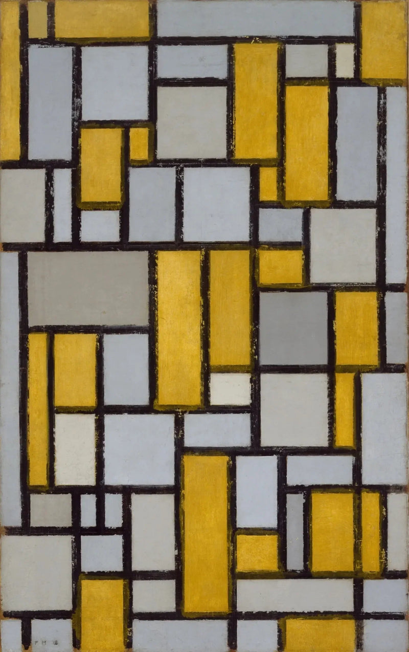 Composición con rejilla 1 - Piet Mondrian
