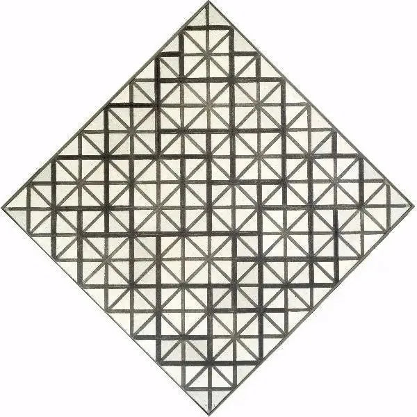 Composición con líneas grises - Piet Mondrian