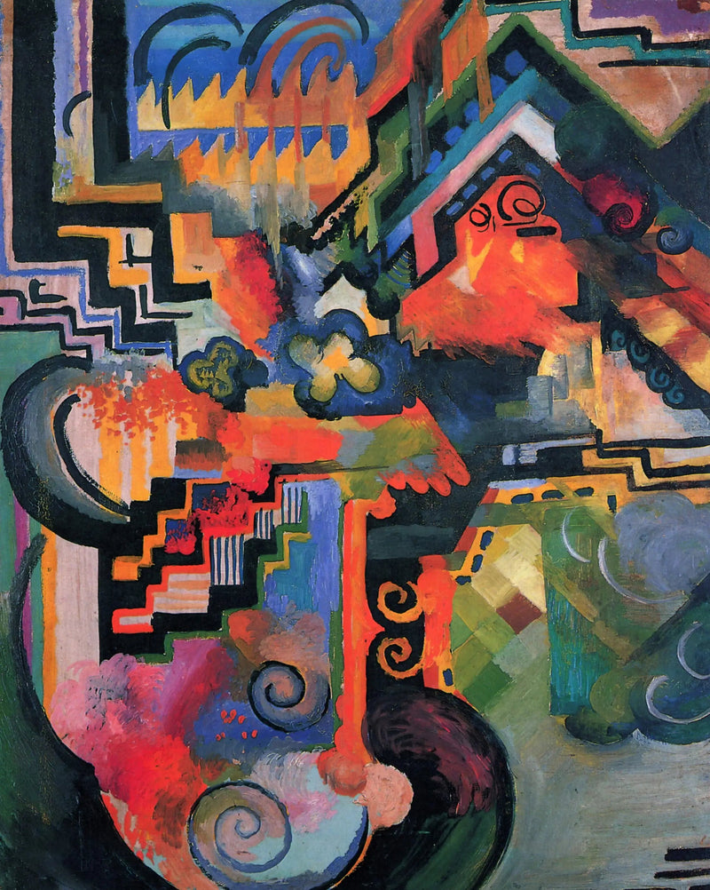 Composición colorida (Homenaje a Jean-Sébastien Bach) - August Macke