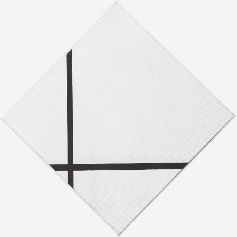 Composición de rombo con dos líneas - Piet Mondrian