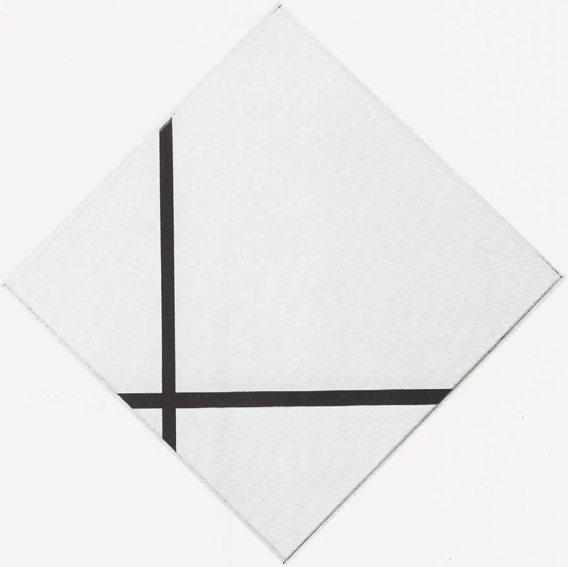 Composición de rombo con dos líneas - Piet Mondrian