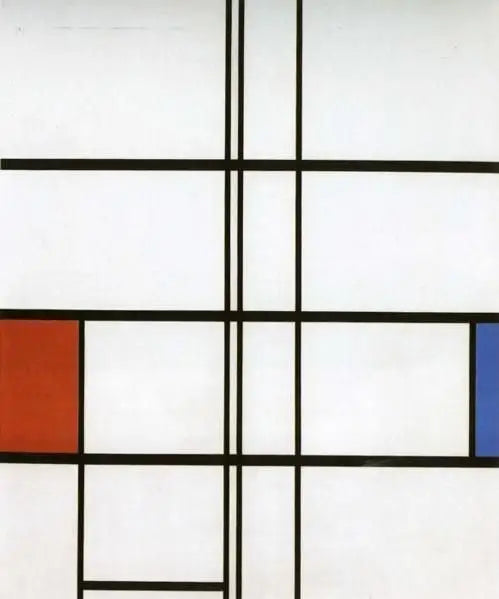 Composición en blanco, rojo y azul - Piet Mondrian