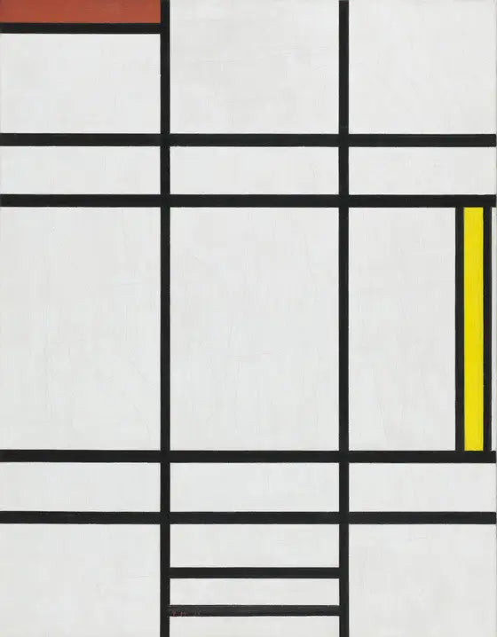 Composición en blanco, rojo y amarillo - Piet Mondrian