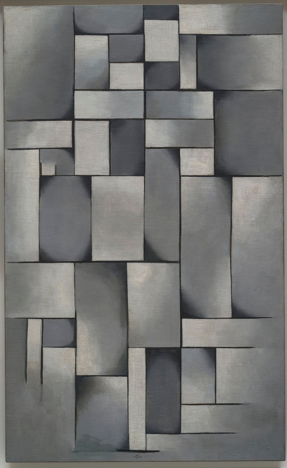 Composition en gris (temps de ragtime) - Theo van Doesburg image 1 copie peinte à la main à l’huile