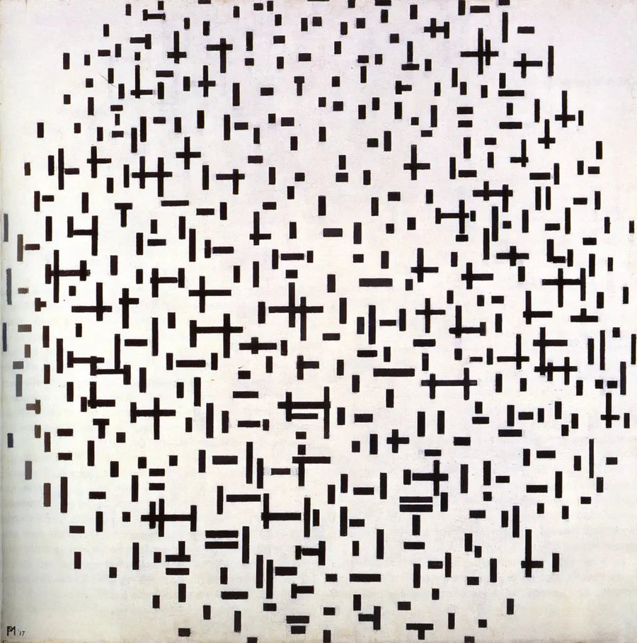 Composición en línea, segundo estado - Piet Mondrian