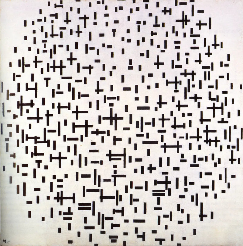 Composición en línea, segundo estado - Piet Mondrian