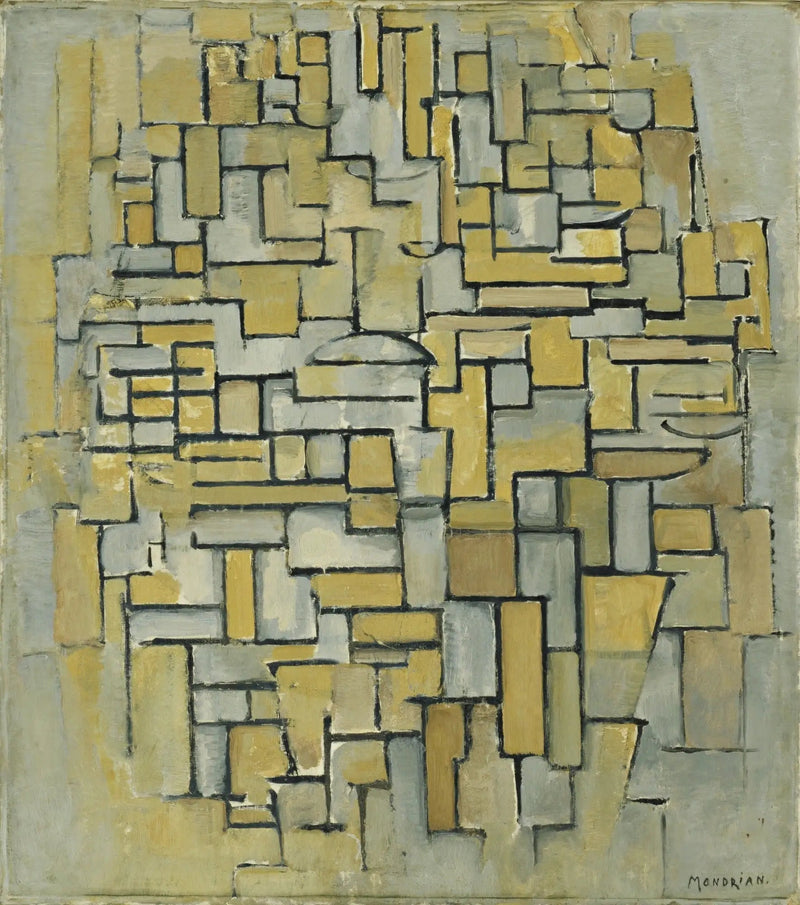 Composición en marrón y gris - Piet Mondrian