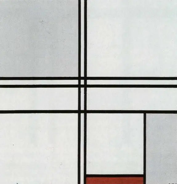 Composición (n° 1) Gris-Rojo - Piet Mondrian