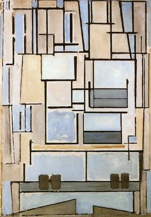 Composición n° VI, Composición 9 (Fachada azul) - Piet Mondrian