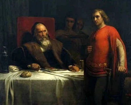 Conde Eberhard de Wurtemberg y su hijo - Ary Scheffer
