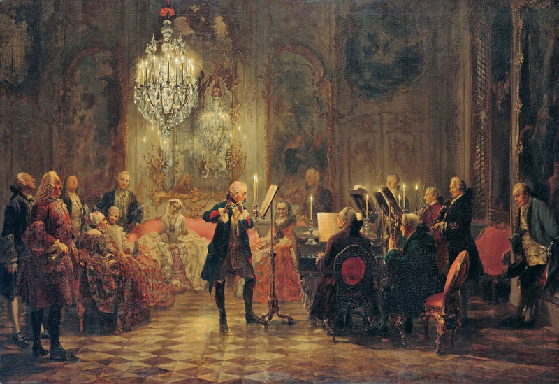 Concierto de flauta de Federico el Grande en Sanssouci - Adolph von Menzel
