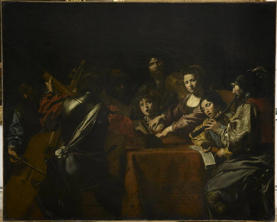 Concert à huit personnages, dit aussi Concert dans un intérieur - Valentin de Boulogne