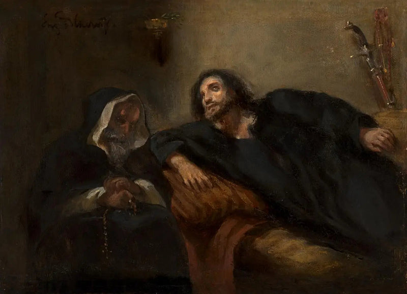 Confesión del Giaour - Eugène Delacroix