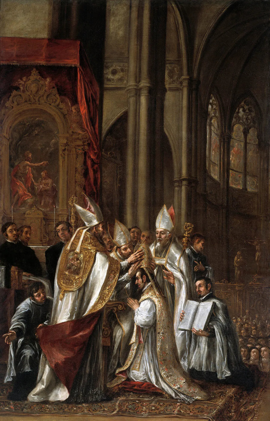 Consagración de san Ambrosio como obispo - Juan de Valdés Leal