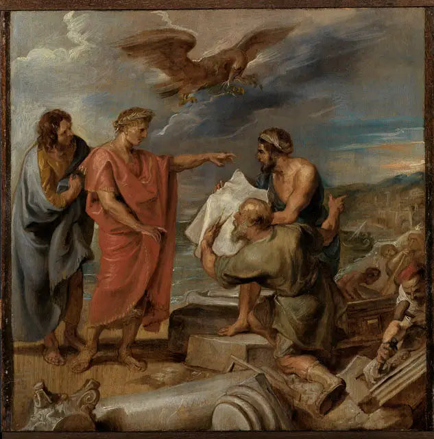 Constantino dirigente la construcción de Constantinopla - Peter Paul Rubens