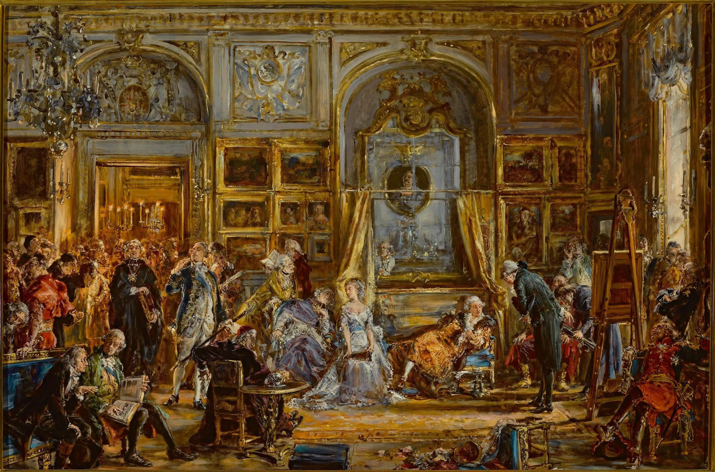 Constitution du 3 mai. Diète quadriennale. Commission de l'éducation. Partage de 1795. Extrait de la série « Histoire de la civilisation en Pologne ». - Jan Matejko image 1 reproduction réalisée par Alpha Reproduction