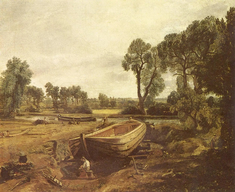 Construcción de barco cerca de Flatford Mill - John Constable