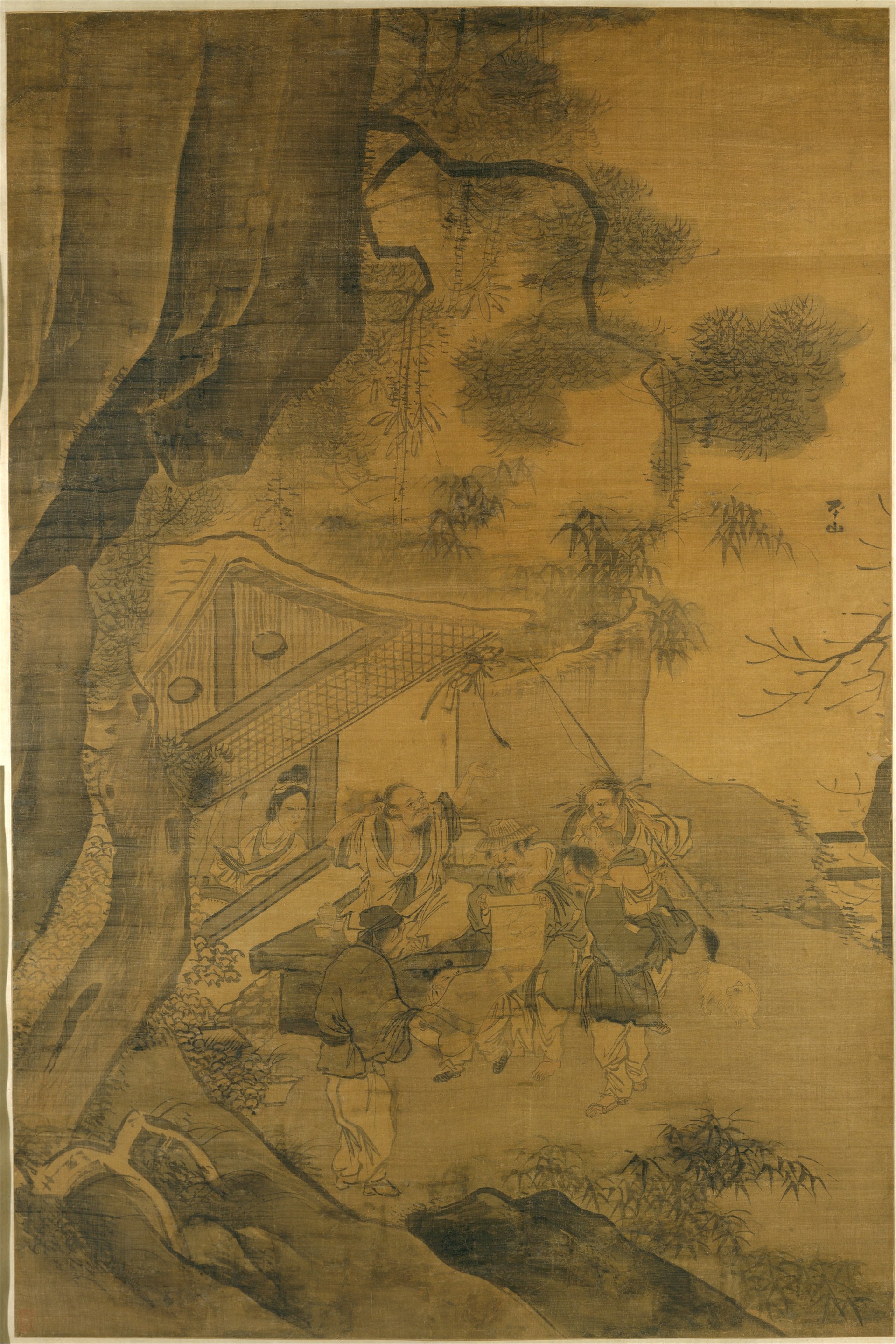 Contemplation d’une peinture - Zhang Lu, XVIe siècle, Metropolitan Museum of Art