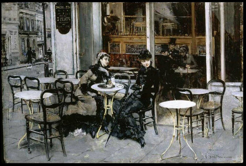 Conversación en el café - Giovanni Boldini
