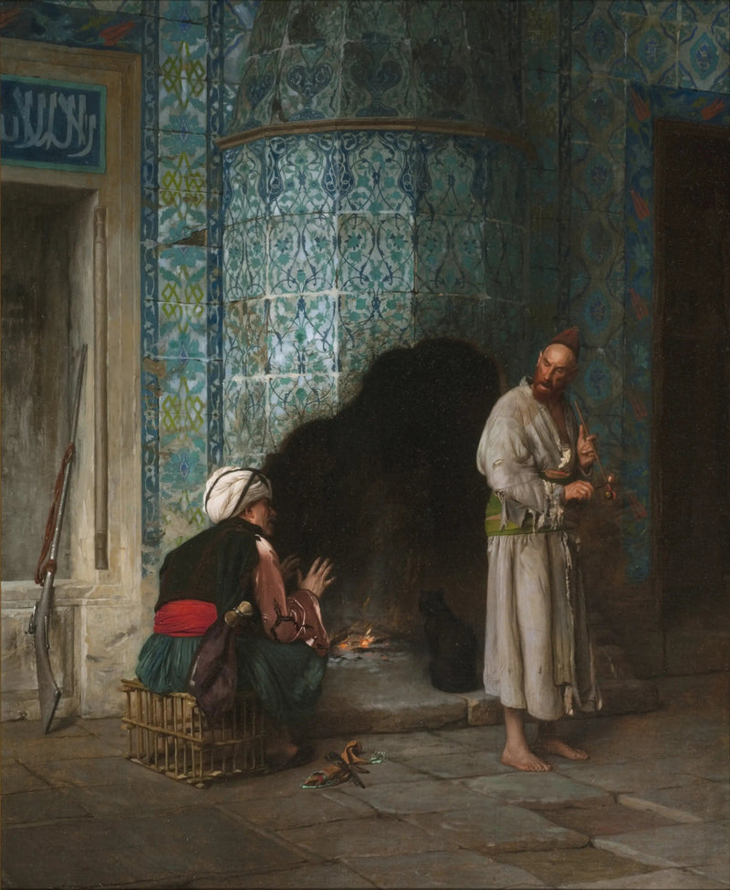 Conversación al calor del fuego - Jean-Léon Gérôme
