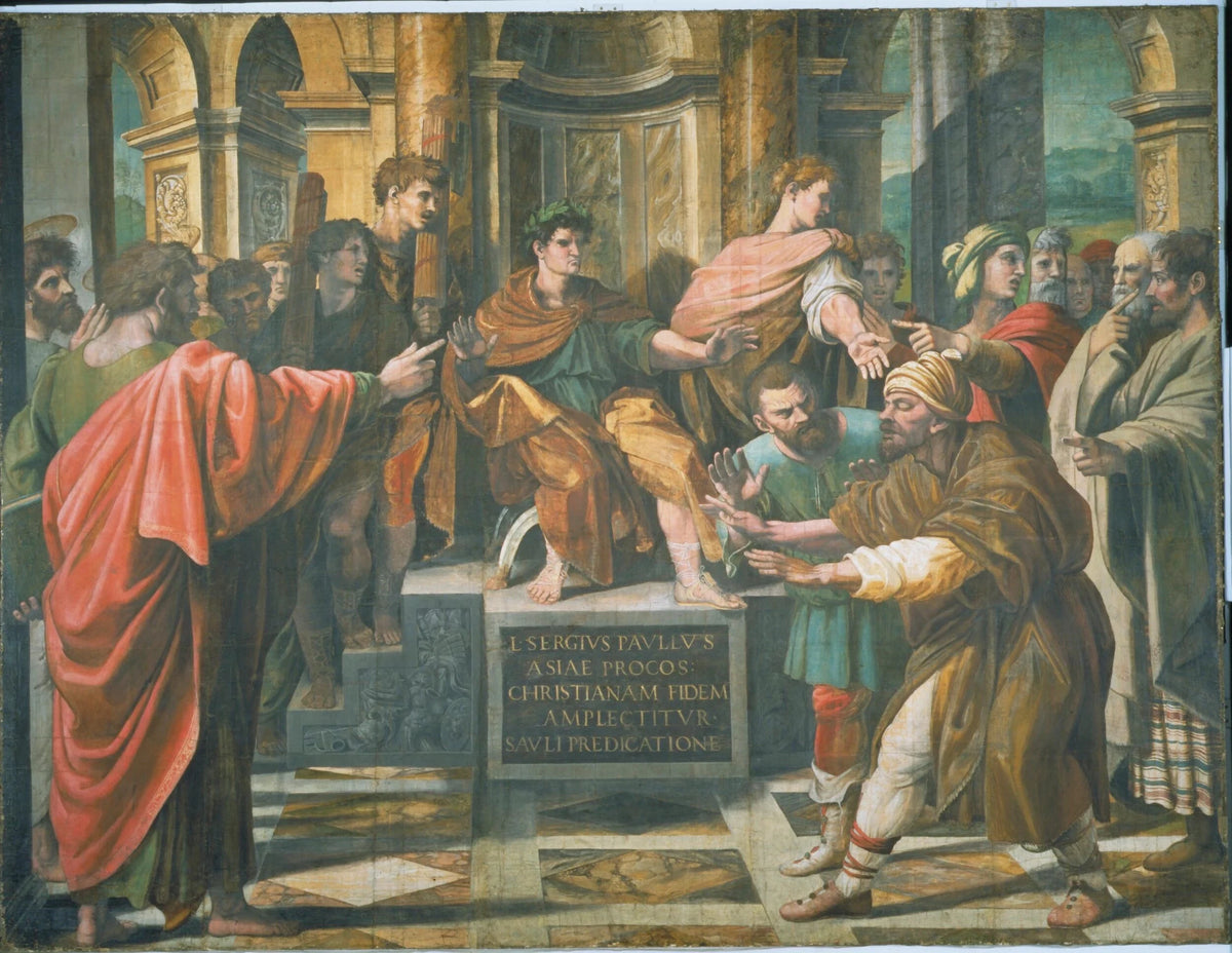 La Conversión del Procónsul o la Ceguera de Elimas, hacia 1515-1516 - Raphaël