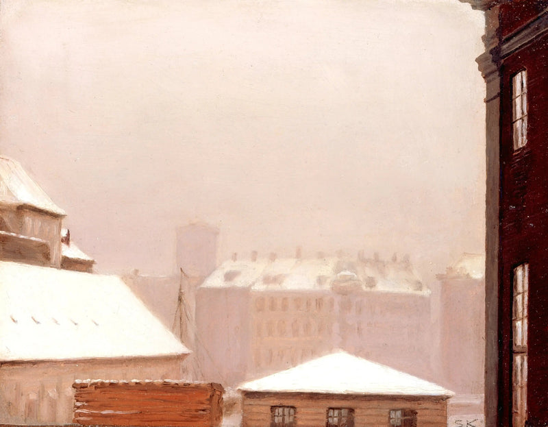 Copenhague: los techos bajo la nieve - Peder Severin Krøyer
