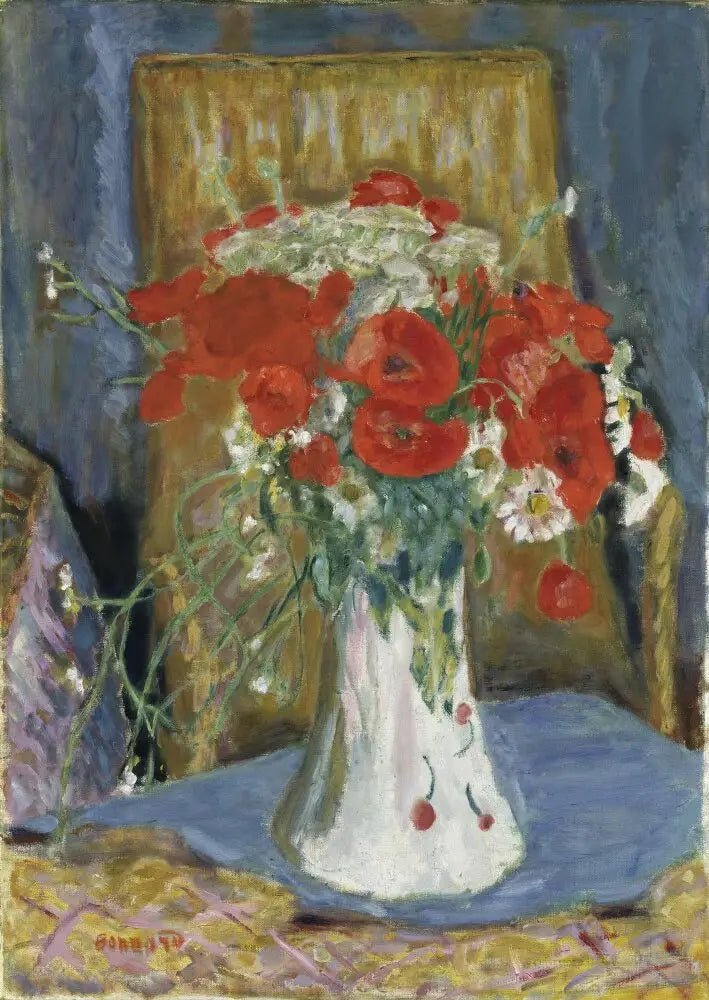 Amapolas en un jarrón - Pierre Bonnard