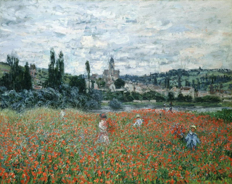 Campo de amapolas cerca de Vétheuil W536 - Claude Monet