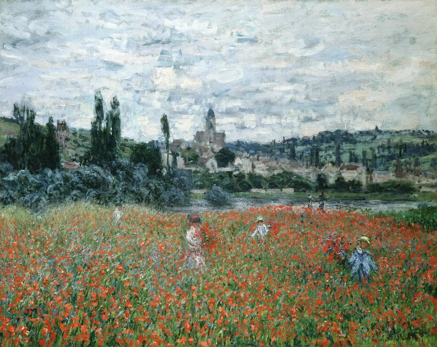 Los Amapolas cerca de Vétheuil - Claude Monet