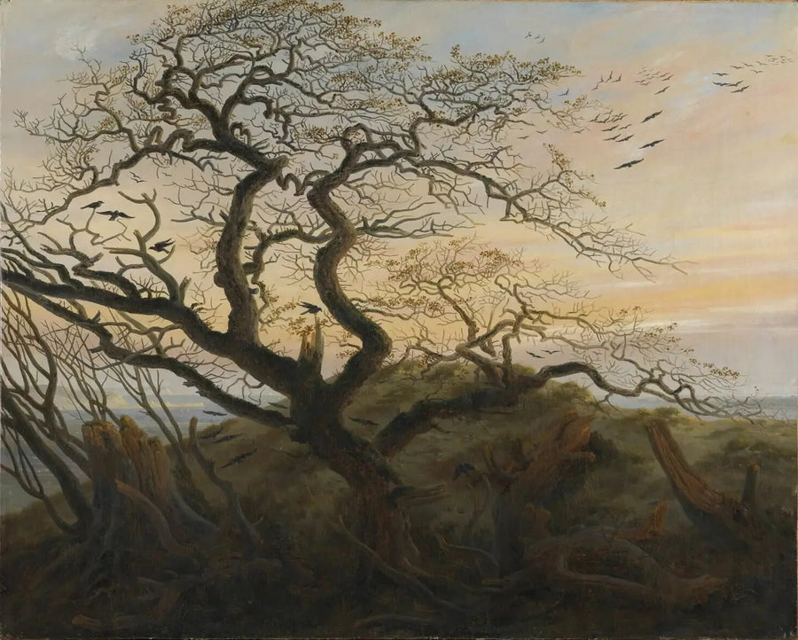 Cuervos en un árbol - Caspar David Friedrich