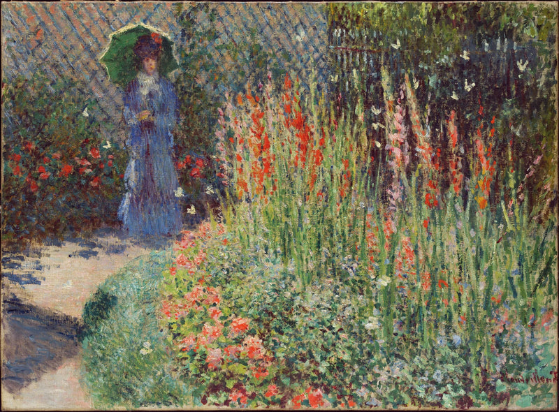 Cesta de flores (Les Glaïeuls) W414 - Claude Monet