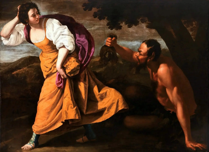 Córcega y el sátiro - Artemisia Gentileschi