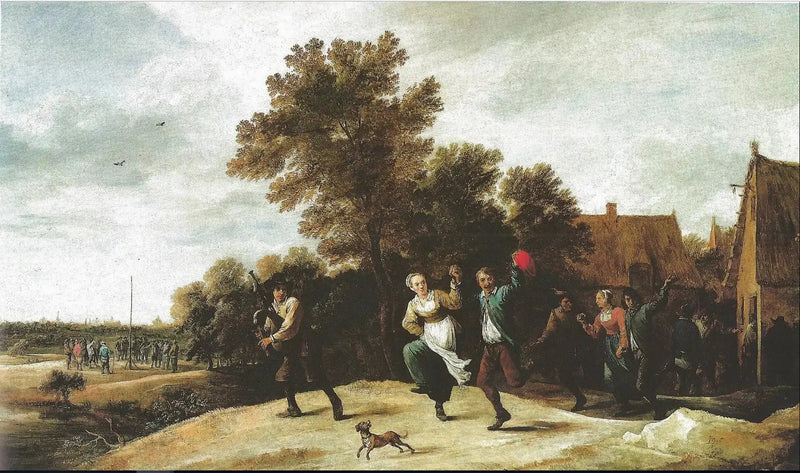 Cornemuseur con bailarines - David Teniers el Joven