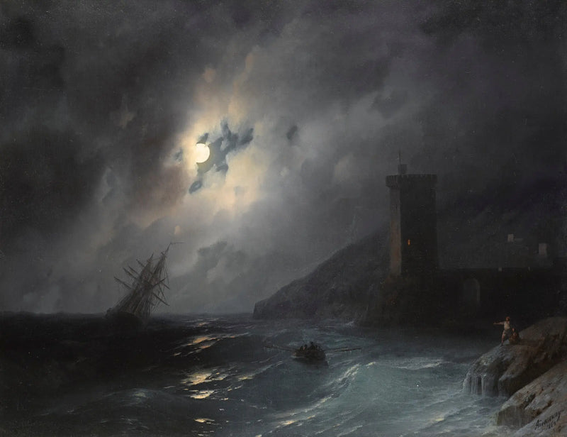 Costa a la luz de la luna - Ivan Aïvazovski