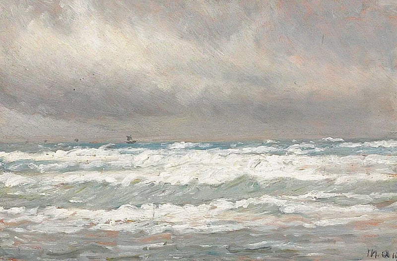 Costa en un día ventoso. - Michael Peter Ancher