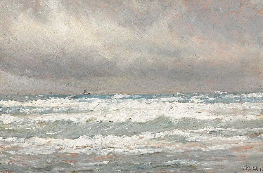 Costa en un día ventoso. - Michael Peter Ancher