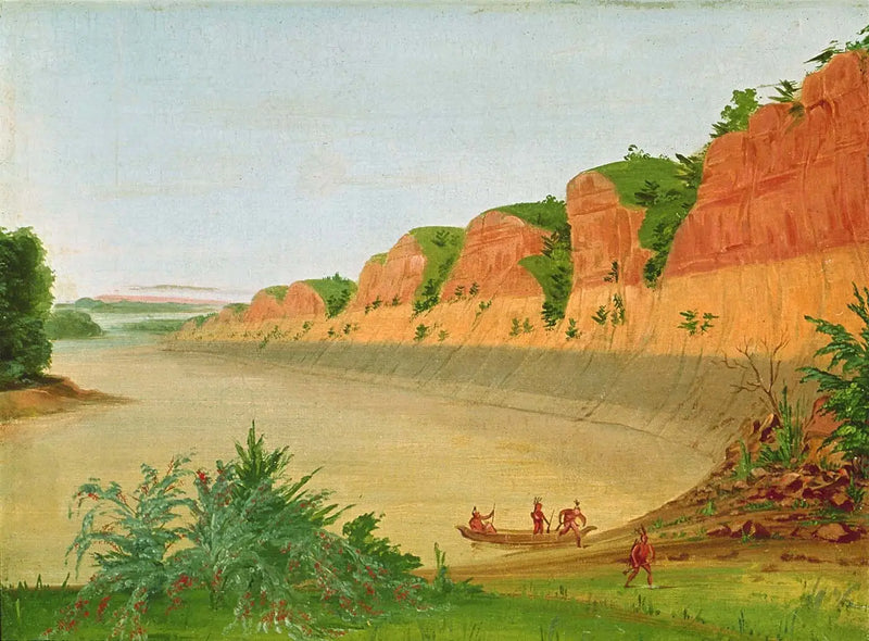 Lado sur de la isla Buffalo, mostrando bahías de Buffalo en primer plano - George Catlin