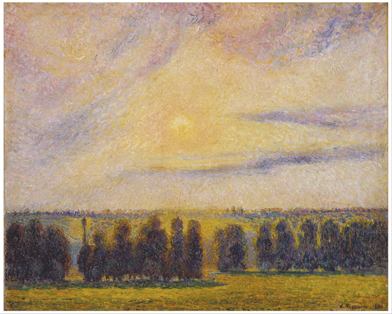 Puesta de sol en Éragny - Camille Pissarro