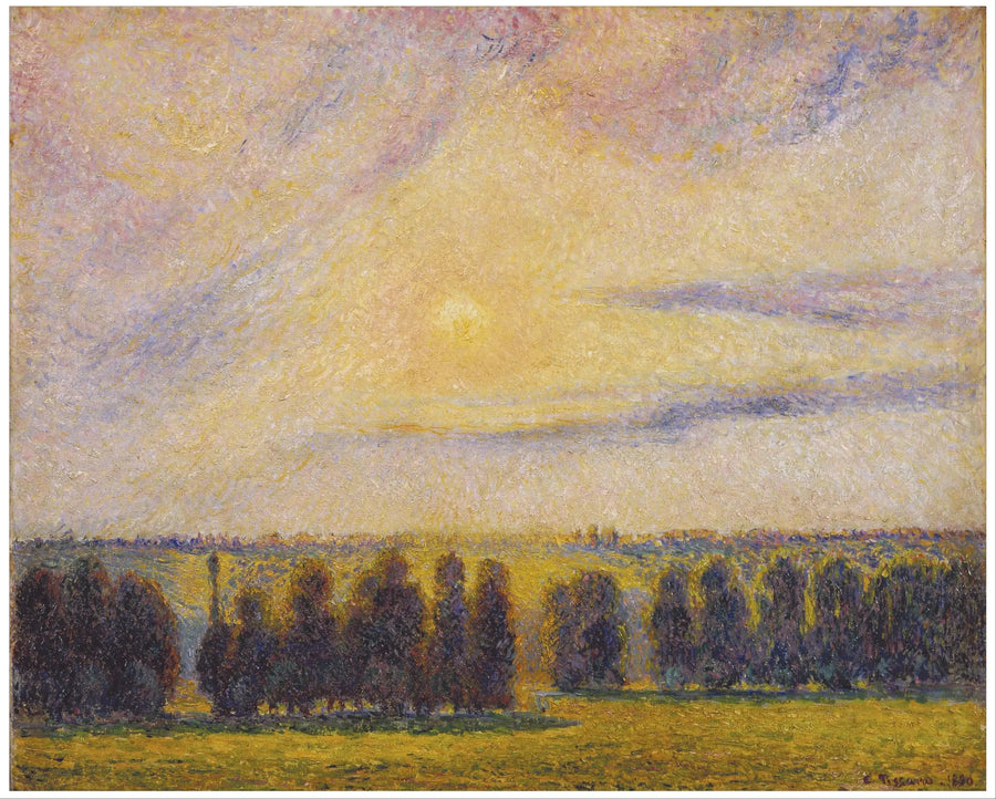 Puesta de sol en Éragny - Camille Pissarro